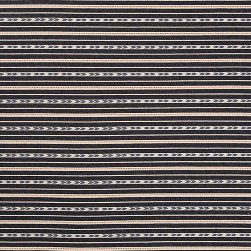 Kit Kemp Bow and Arrow Striped Fabric in Indigo